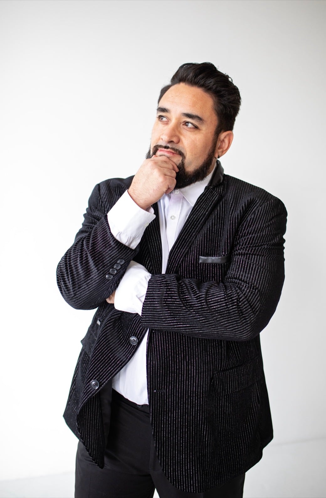 Ben McDonald, founder and fractional CMO of BenMac Creative, in a black blazer